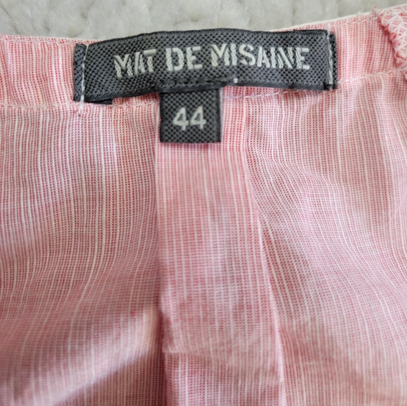 Mat De Misane Linen Blend Shirt Top Popover Size 44 US Large - Picture 6 of 11